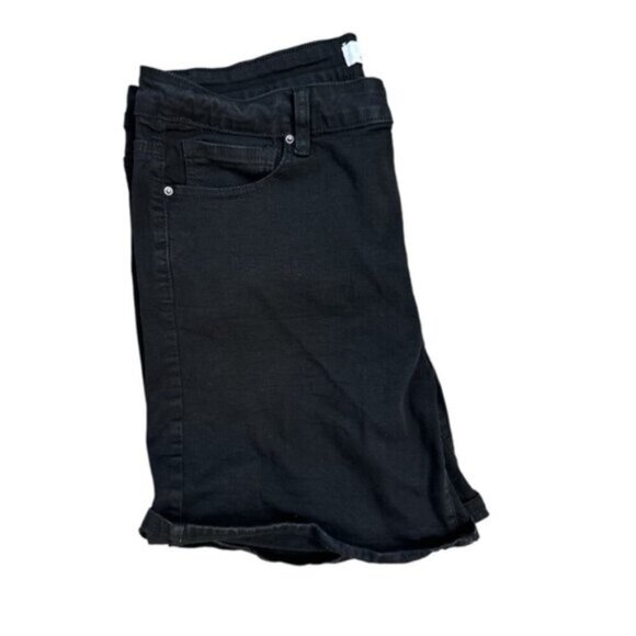 Wax Jean Collection Denim Shorts b lack plus size 3xl - Picture 2 of 8